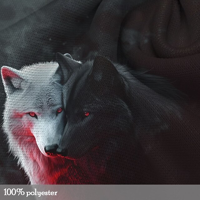 Wolf Men's Fashion 3D Print Hoodie Sports Outdoor Streetwear Hoodies