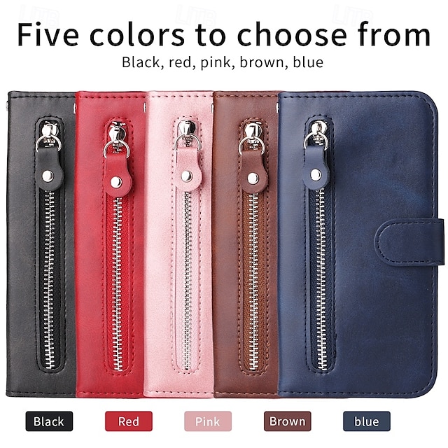  téléphone Coque Pour iPhone 16 Pro Max Plus iPhone 15 Pro Max Plus iPhone 14 13 12 11 Pro Max Plus iPhone 14 Pro Max iPhone 13 12 11 Pro Max Couvercle rabattable Avec Support fermeture Éclair avec
