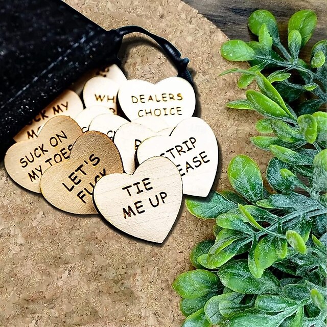 20pcs Funny Tokens Sex Date Night Activity Tokens Funny Wooden Couple