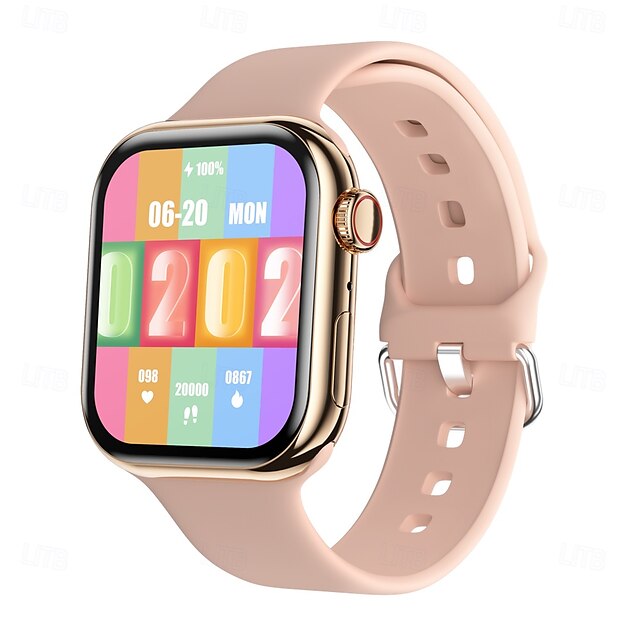  696 iW10 Smart Watch 1.85 inch Smart Band Fitness Bracelet Bluetooth Call Reminder Sleep Tracker Heart Rate Monitor Compatible with Android iOS Men Hands-Free Calls IP 67 44mm Watch Case