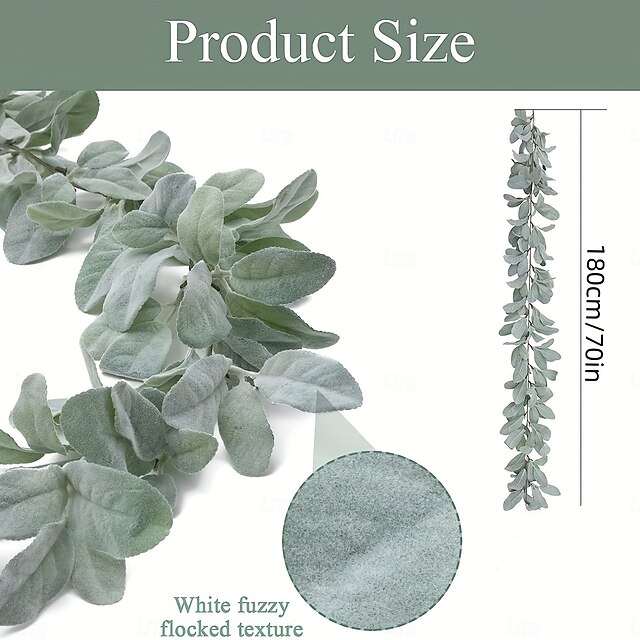 Christmas Garland 6FT Winter Artificial Garland Decoration Green Ivy