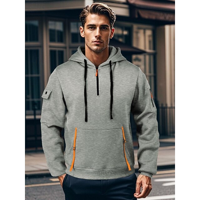 Men's Hoodie Zip Up Hoodies Tactical Hoodie Black Navy Blue Khaki Light