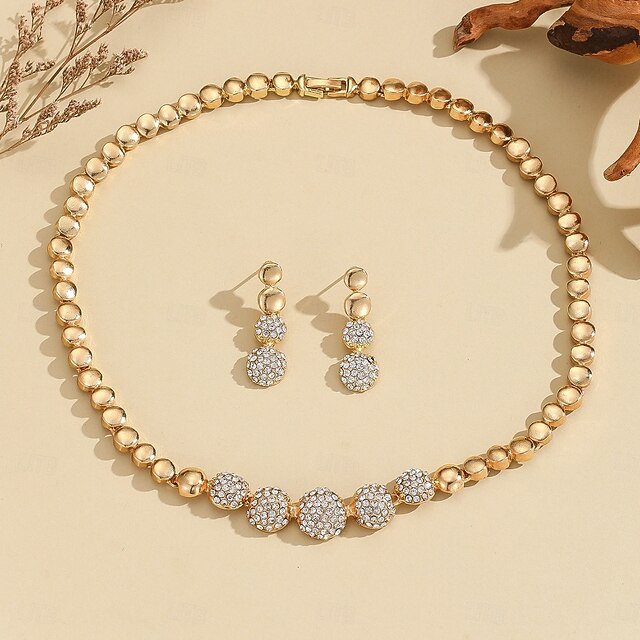 Bridal Jewelry Sets Twopiece Suit Zircon Zircon Rhinestone 1 Necklace