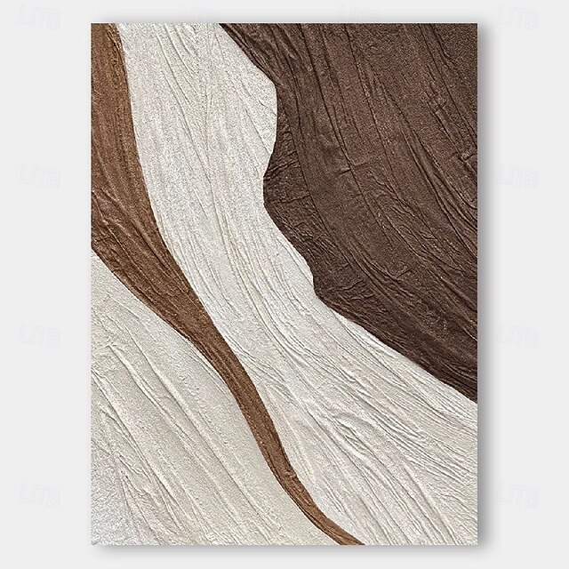 Beige Wabi Sabi Wall Art hand painted Black Beige Abstract Painting