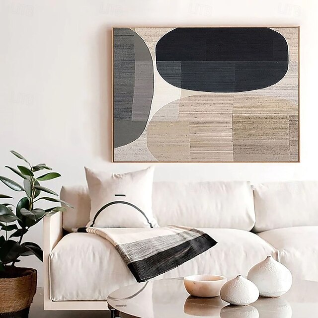 Handmade Hand Painted Abstract Oil Painting Wall Modern Abstract Gold