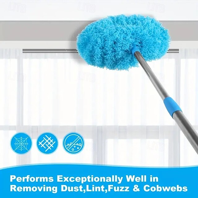 Ceiling Fan & Light Duster with Extension Pole Washable Microfiber Dust