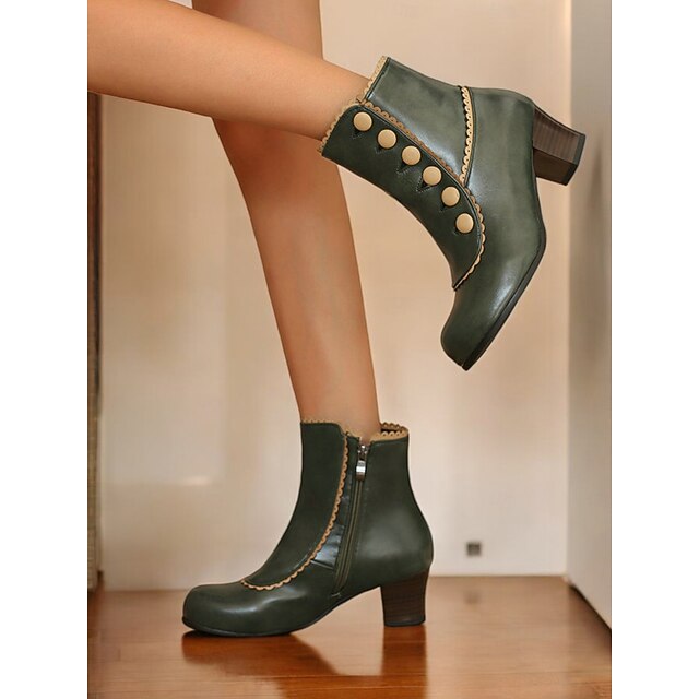 The Ottoman Green & Gold Leather Ankle Women Boot Final Sale!