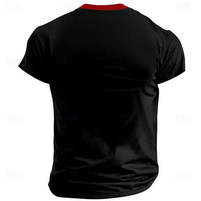 Christmas Men's Funny Christmas Henley T Shirt Santa Claus Fashion