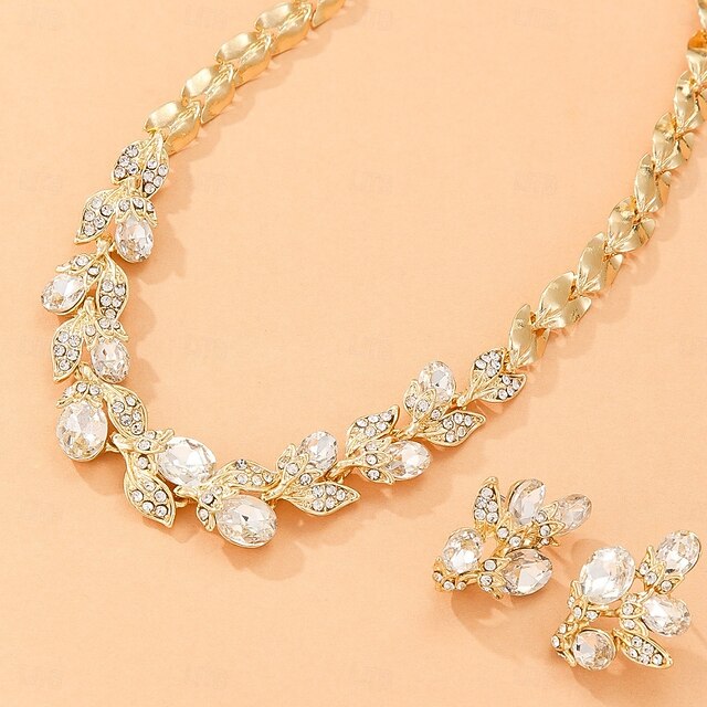Bridal Jewelry Sets Twopiece Suit Zircon Zircon Rhinestone 1 Necklace