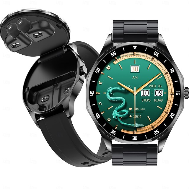  Auriculares Bluetooth 2 en 1 TWS para hombre 2024, reloj inteligente con llamadas Bluetooth, control de la salud deportiva, relojes inteligentes para mujer