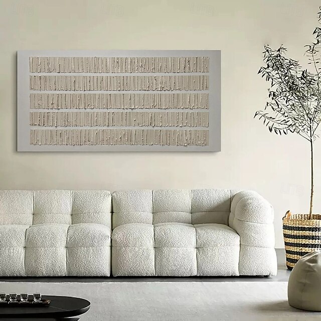 Wabi Sabi art handmade White 3D Texture painting handmade Wall Art