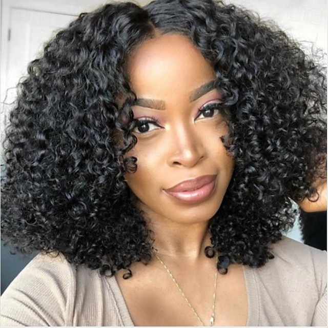  perucas cacheadas para mulheres negras - peruca afro cacheada com franja cabelo preto natural perucas completas sintéticas resistentes ao calor