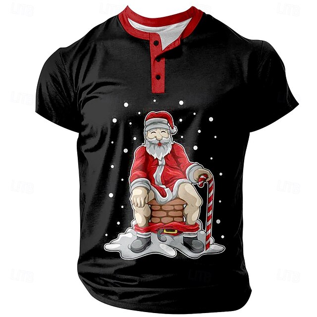 Santa Claus Fashion Outdoor Athleisure Men's 3D Print T shirt Tee
