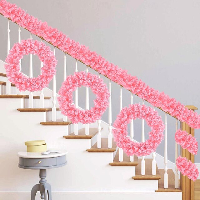 Christmas Wreath, Pink Cherry Blossom Door Hanging Decoration