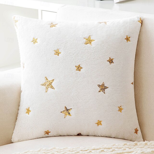  capas de almofada de veludo decorativas estrela 1pc macio quadrado almofada fronha para quarto sala de estar sofá cadeira
