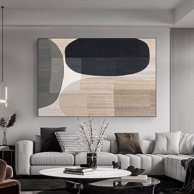 Handmade Hand Painted Abstract Oil Painting Wall Modern Abstract Gold