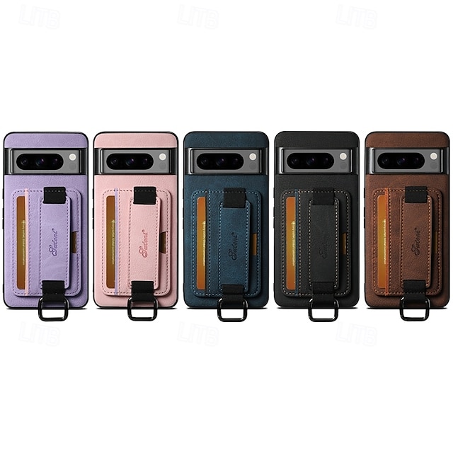  telefone Capinha Para Pixel 9 Pro Pixel 9 Pro XL Pixel 8 Pro Pixel 8 Pixel 9 Pixel 7 Pixel 7 Pro Pixel 6 Pixel 6 Pro Capa traseira Com Suporte com pulseira Slot para cartão Retro TPU PC Couro PU