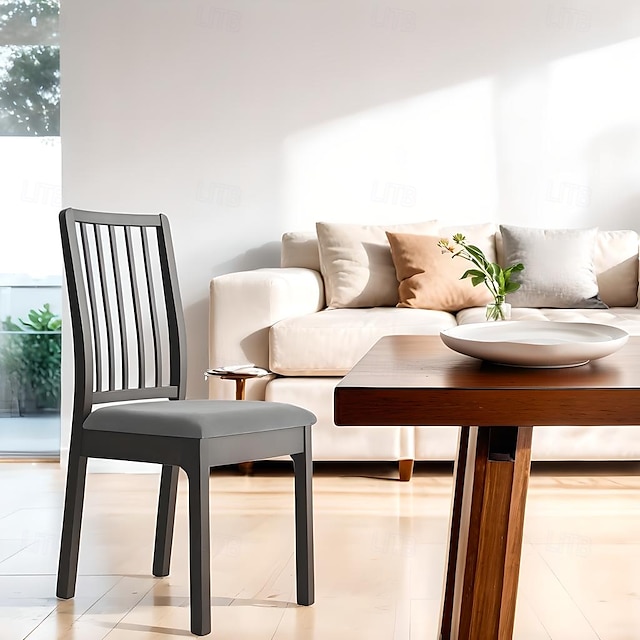  Fundas de asiento de terciopelo para comedor, color burdeos, elásticas, ajustadas, tapizadas, para sillas de comedor, fundas protectoras de muebles extraíbles y lavables con lazos