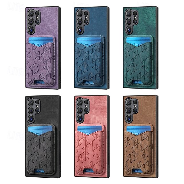 電話 ケース 用途 S24 S24 Ultra Plus S24 FE S23 S22 S21 S20 Ultra Plus FE A55 A35 A25 A15 5G A54 A34 A14 A73 A53 A33 A23 A13 A72 A52 A32 A22 A12 S25ウルトラ バックカバー スタンド付き カード挿入口 耐衝撃 レトロ風 TPU PC PUレザー