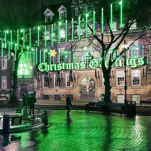 Solar outdoor meteor shower light 30cm * 8144Leds upgraded solar panel