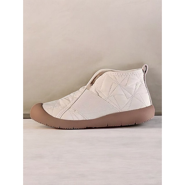  Women's Quilted Slip-On Winter Shoes – Cozy Fur-Lined, Waterproof Casual Boots for Cold Weather