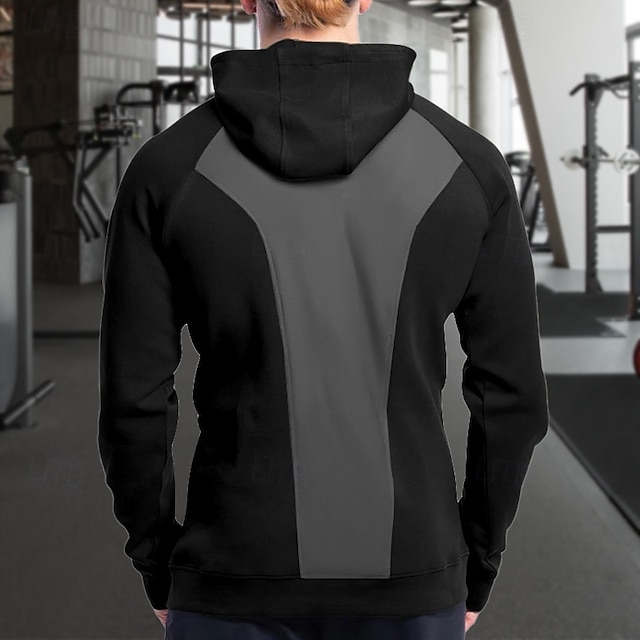  Ανδρικά Fitness Hoodie Προπόνηση με κουκούλα Μακρυμάνικο Φούτερ με Κουκούλα Causal Ένδυση γυμναστικής και άθλησης Φθινόπωρο Διατηρείτε Ζεστό Αντιανεμικό Αναπνέει