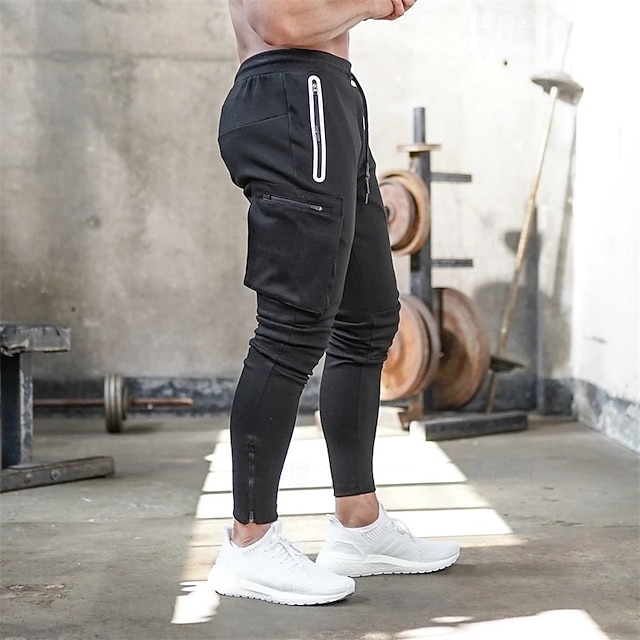 Homens Calça Joggers Calças Esportivas Calças de Corrida Calça esportiva Calças de ginástica Bolsos Com Cordão Laço de toalha Cintura elástica Calças Ao ar livre Desportos e Ar livre Atlético Secagem