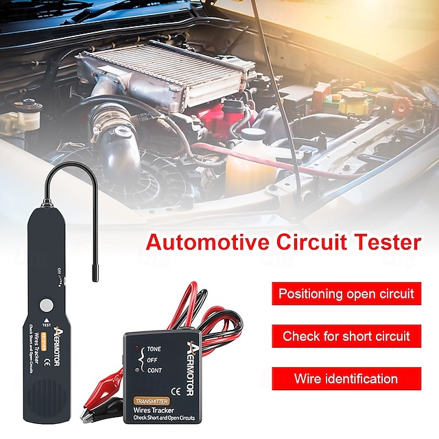  Rastreador de cables de cortocircuito automotriz para automóviles, detector de cables abiertos, herramienta de reparación de automóviles, seguimiento de cables