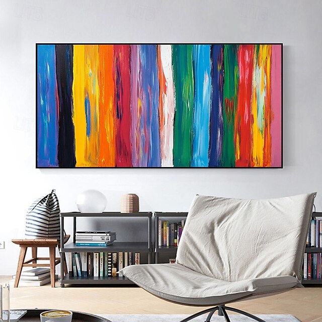 Handpaint Large Colorful Abstract Wall Art Painting On Canvas Modern