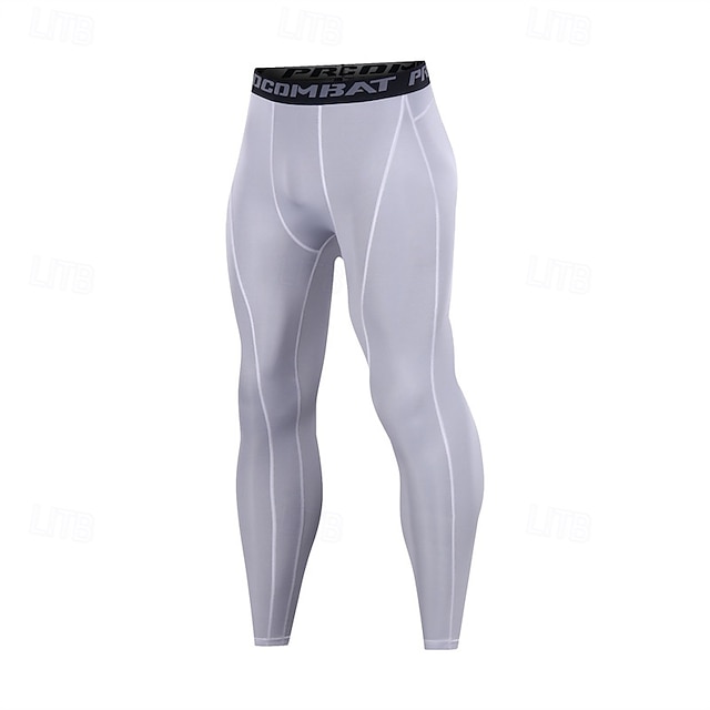  Hombre Leggings Running Leggings Retazos Capa base Exterior Deporte Deportivo Otoño Secado rápido Suave Compresión Reductor del Sudor Power Flex Maratón Corriendo Rutina de ejercicio Pitillo Ropa de