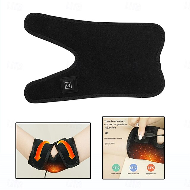 USB Electric Heating Elbow Pad Therapy Pain Relief Arthritis