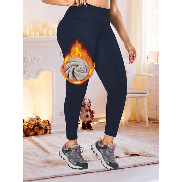 Women's Yoga Pants Yoga Leggings Fleece Lined Leggings with Phone
