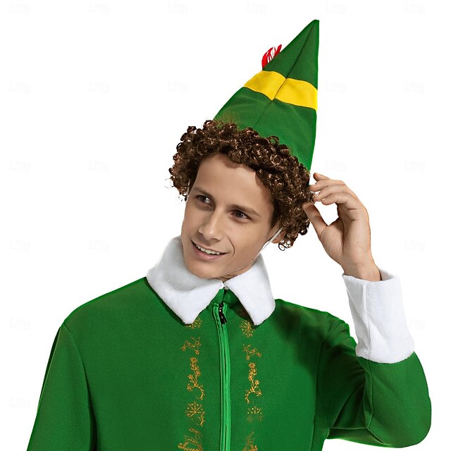 Wig Curly Wig Men Cosplay Holiday Party Costumes Brown Full Wigs for