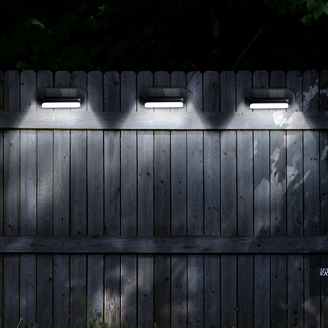 1/2/4pcs Solar Fence Light Outdoor Patio Atmosphere Light Waterproof