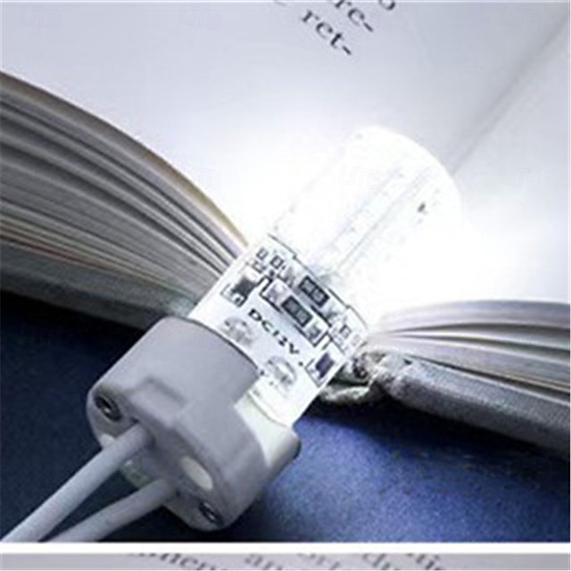  10 pakke no flicker g4 led pærer - ac/dc 12v smd3014 24/48 leds silikone erstatning for halogen spotlight lysekrone belysning