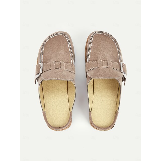 ZODIAC Womens Beige Knotted Detail Lightweight Cork Cushioned Comfort Mae Round Toe Slip On Leather Slide Sandals Shoes M main image 0