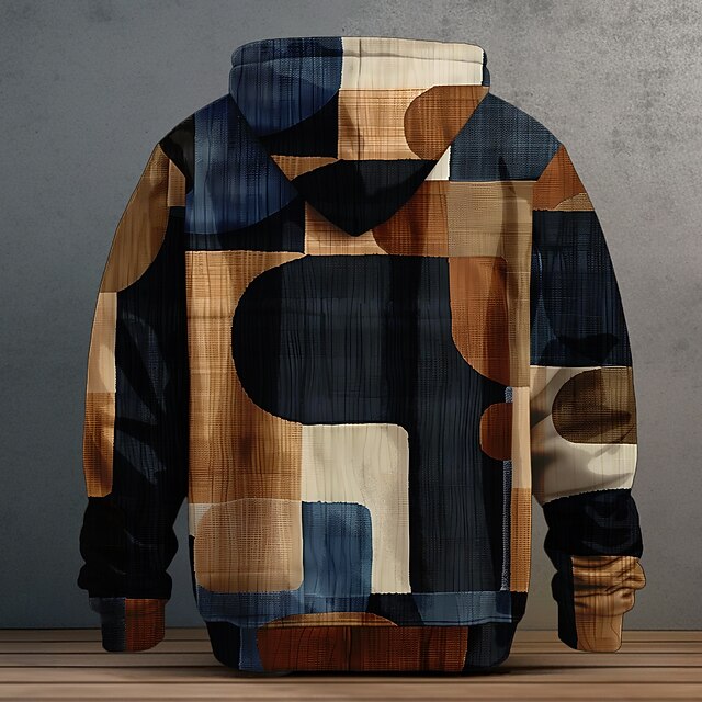 Reactive Print Men's Fashion 3D Print Hoodie Holiday Vacation Travel