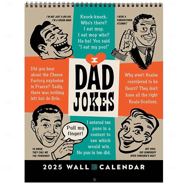 Dad Jokes, I Love Dad Jokes, 2025 Wall Calendar, Dad Jokes Dad Funny