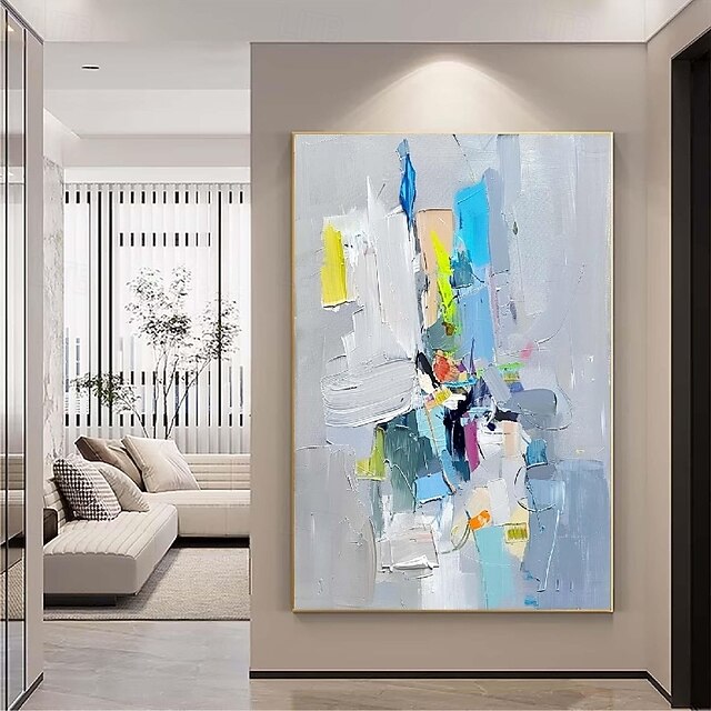 Abstract painting Handmade Modern colorful pattle knife oil painting