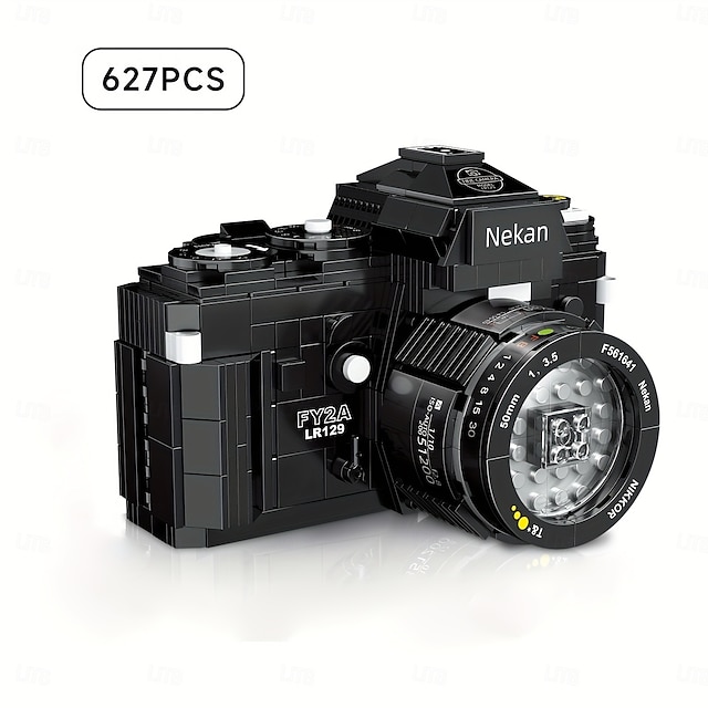  627 piezas de bloques de construcción en miniatura para cámara digital SLR, bloques de construcción de partículas pequeñas, modelo tridimensional creativo, regalo para niño, regalo de Halloween/Día de