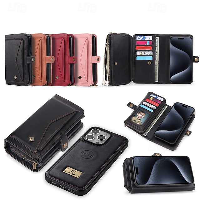  telefon Carcasă Pro iPhone 16 Pro Max Plus iPhone 15 Pro Max Plus iPhone 14 13 12 11 Pro Max Plus Mini iPhone 14 Pro Max iPhone 13 12 11 Pro Max Zadní kryt Pouzdro na peněženku Magnetické Zip Slot