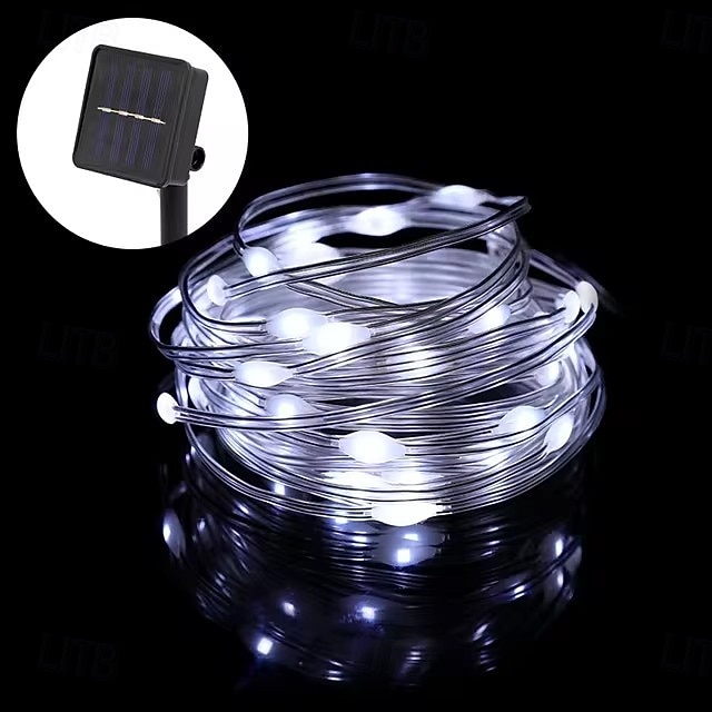  solcelle LED lysstreng med fjernkontroll, 100/200/300 led vanntette fe lys til jul, bryllup, hage, fest  & hageinnredning