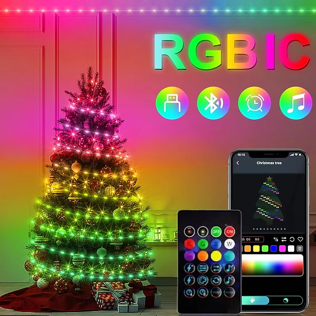 Magic String App RGB LED Magic String Lights APP-Controlled, USB String Fairy Lights ...