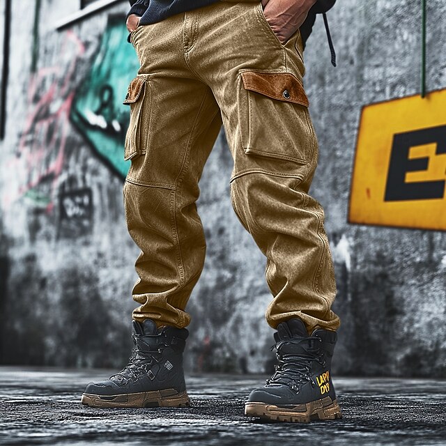 Men's Cargo Joggers Winter Pants Tactical Pants Trousers Lederhosen