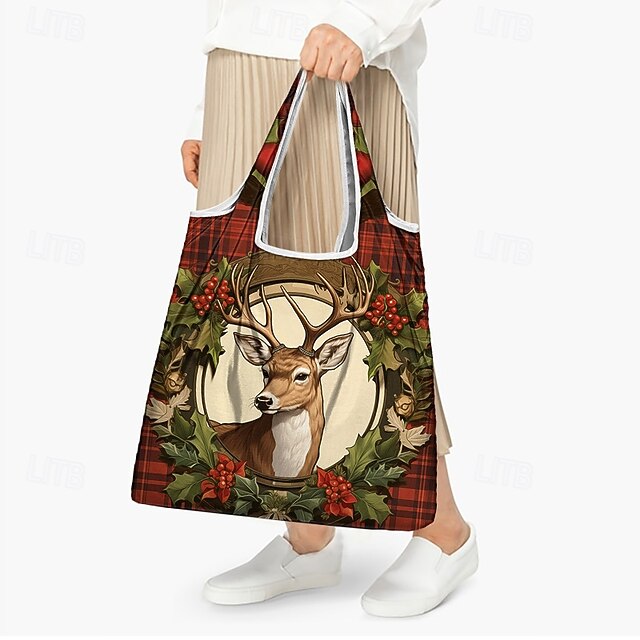 Women's Tote Hobo Bag Shoulder Bags Polyester Christmas Shopping Casual