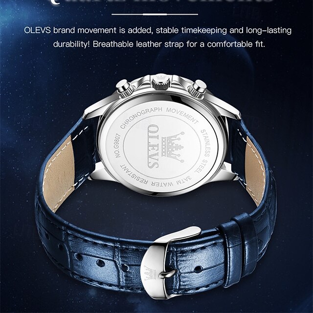 New Olevs Ole Brand Fashion Trend Business Men'S Belt Watch Luminous
