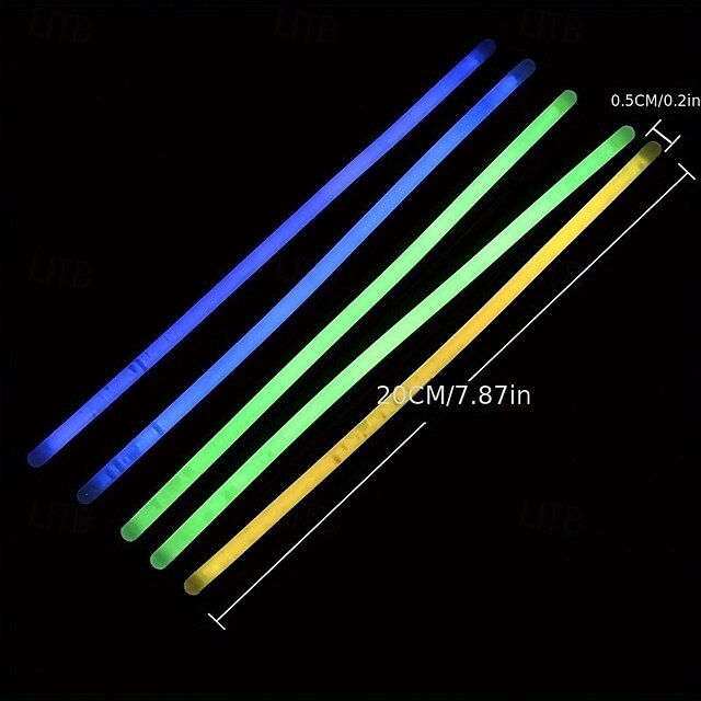 100pcs Glow Sticks Party Supplies Glow Sticks With Connectors For ...