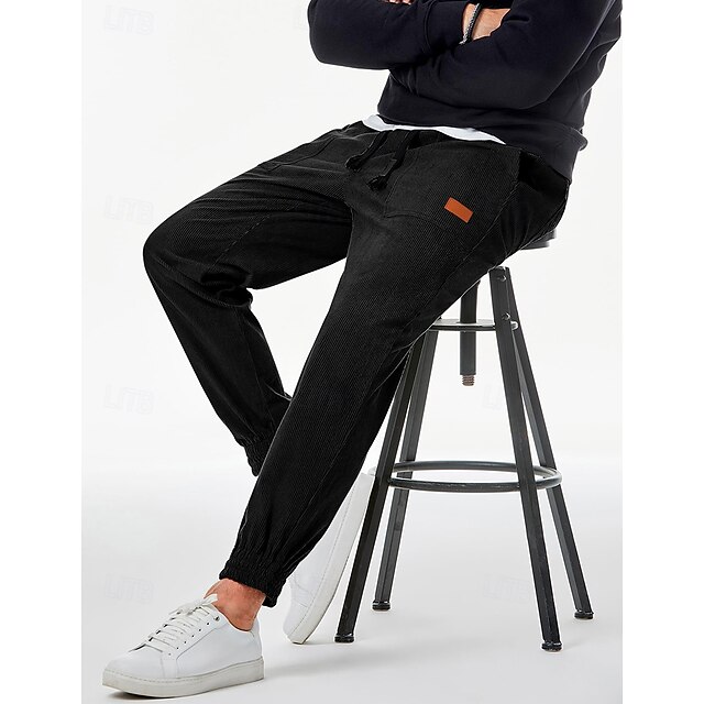 Men's Sweatpants Joggers Corduroy Pants Trousers Casual Pants Pocket