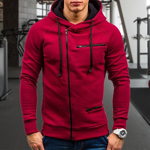Men's Fitness Hoodie Workout Hoodie Long Sleeve Hoodie Casual