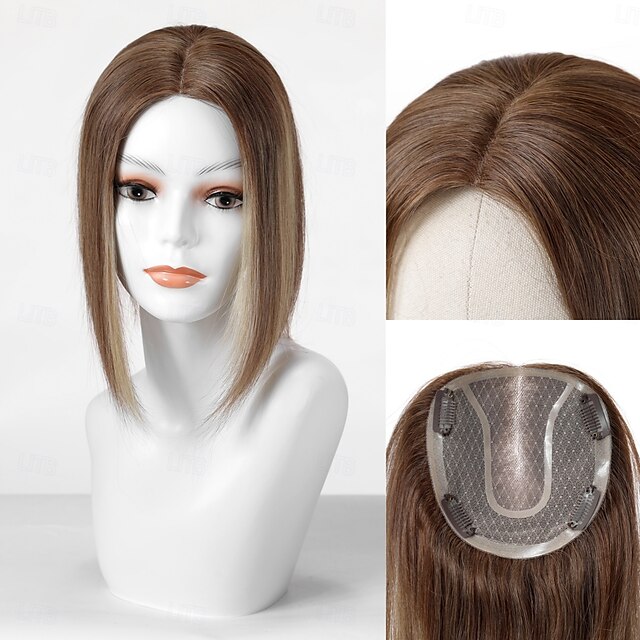  All Human Hair Toupees Straight Full Lace Women / Classic / Easy dressing Party / Party / Evening / Evening Party